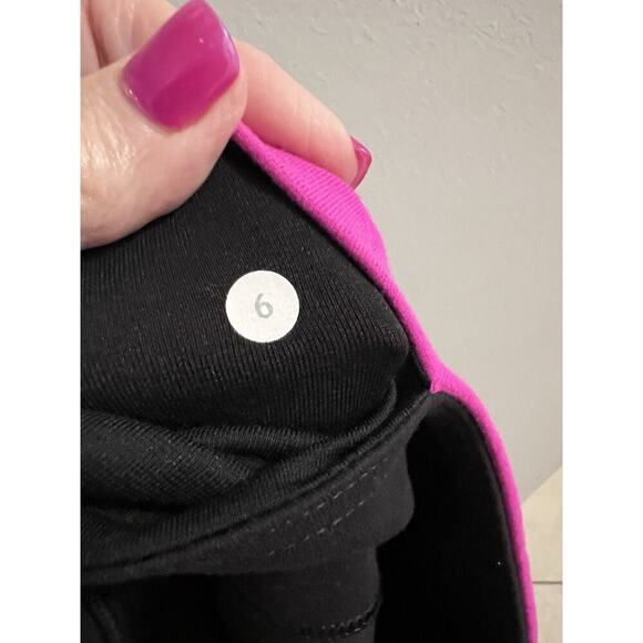 Lululemon Pink Black Astro Pants Sz 6 Traverse Stripes - Picture 6 of 6